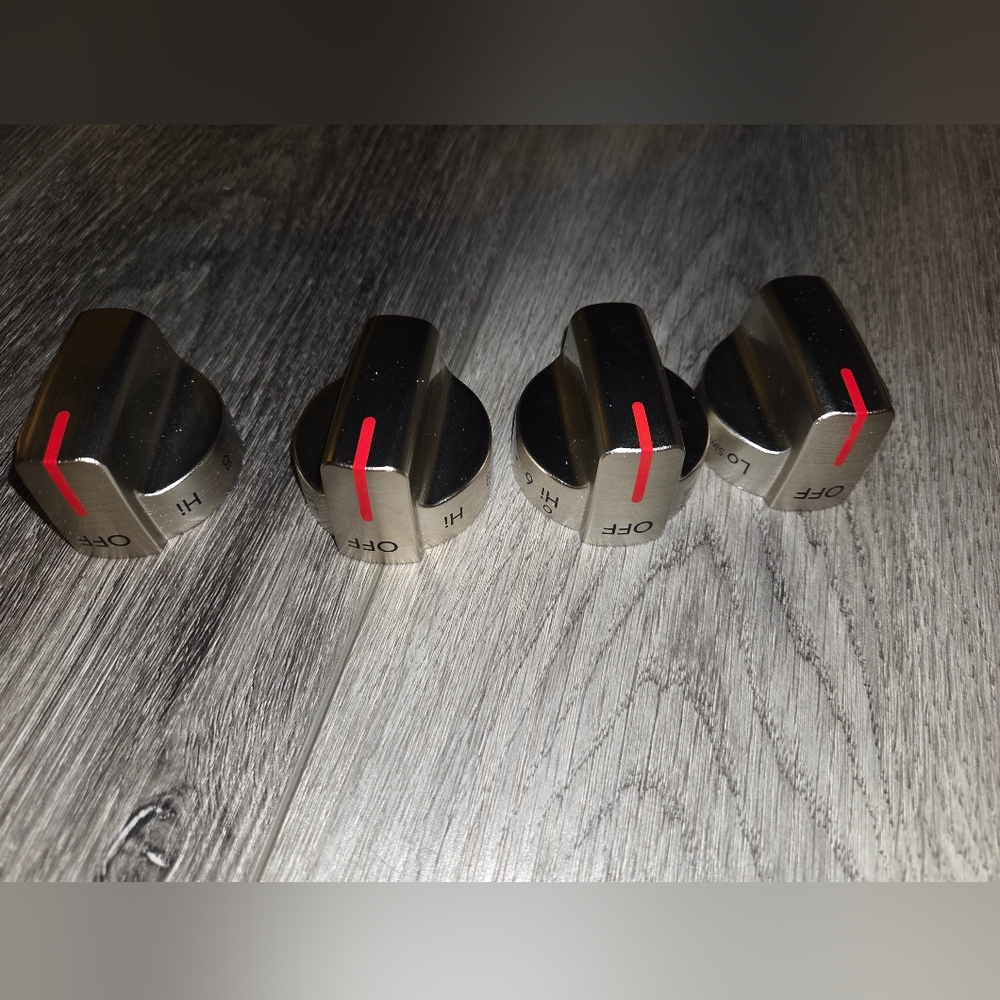 Like New, Stainless Steel Stove Knobs, Fits Frigidaire, Set Of 4